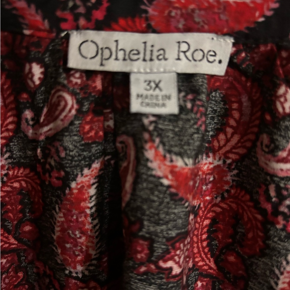 Red and Pink V-Neck Flutter Sleeve Sundress - Picture 2 of 2